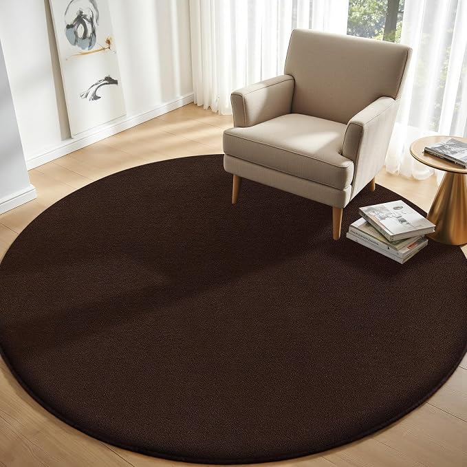 Sour Lemon 4ft Round Rugs for Bedroom, Circle Area Rugs for Living Room - Image 8