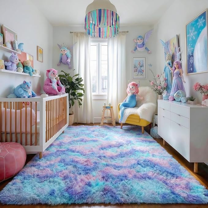 Amdrebio Purple Rainbow Area Rugs - Image 5