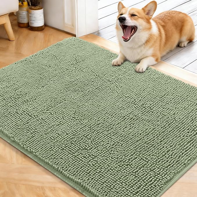 OLANLY Dog Door Mat for Muddy Paws 40x32, Absorbs Moisture and Dirt, Absorbent by OLANLY