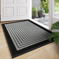 Front Door Mat 31''x47'', Absorbent Dirt Resist Washable Non Slip Low-Profile by QiCaiJia