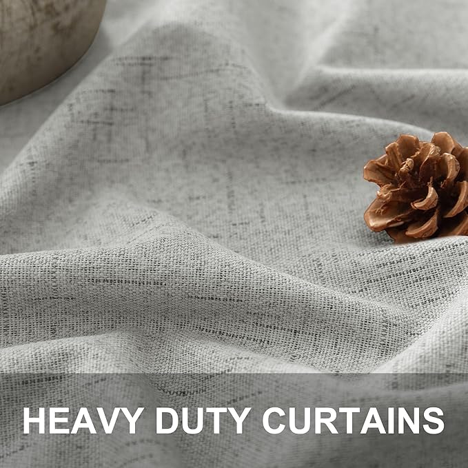 Gray Room Darkening Curtains 96 Inches Long - Image 3