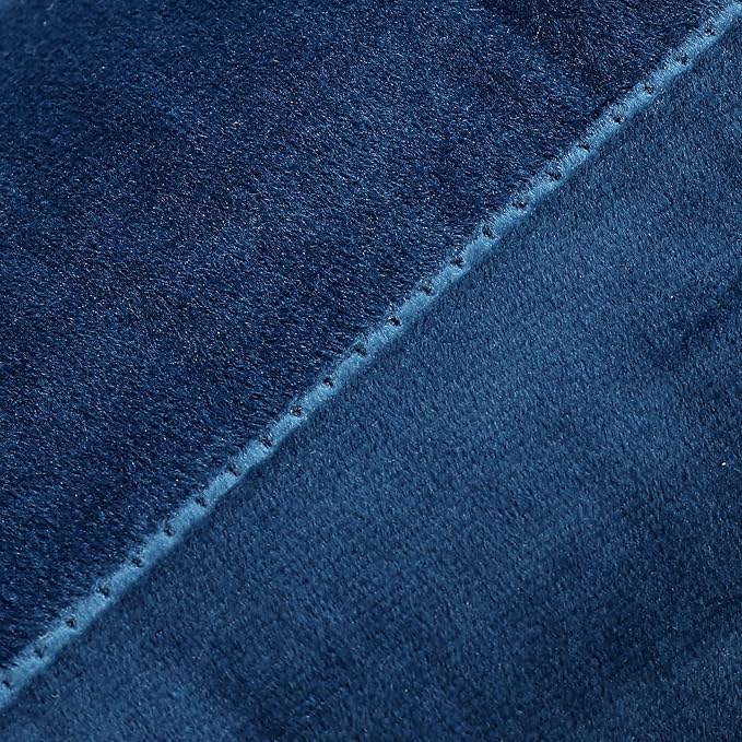 NiNi ALL Decorative Throw Pillow Covers Velvet 22x22 Inch Pack of 2 Dark Blue - Image 5