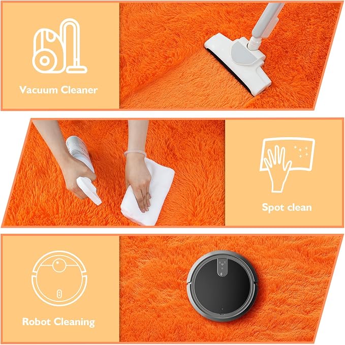 Shag Area Rug for Bedroom 3x5, Soft Fuzzy Rug Non-Shedding Indoor Plush Carpet - Image 4