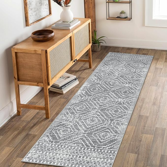 Wonnitar Moroccan 2'6"x8' Washable Kitchen Runner Rug by Wonnitar