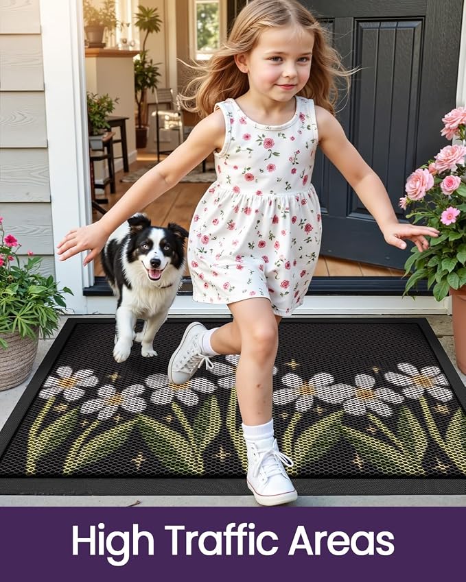 DEXI Front Door Mat Outside Entrance, Spring Entryway Doormat Dirt Trapper - Image 8