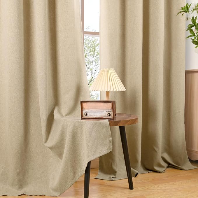 BGment Linen Curtains 54 Inch Length 2 Panels Set - Image 9