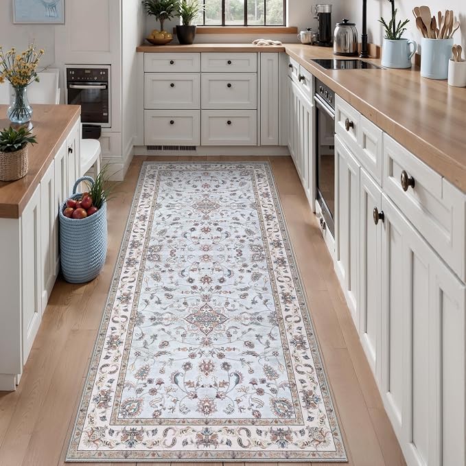 Tangsoo 5x7 Washable Area Rug, Non Slip Boho Rug - Image 9