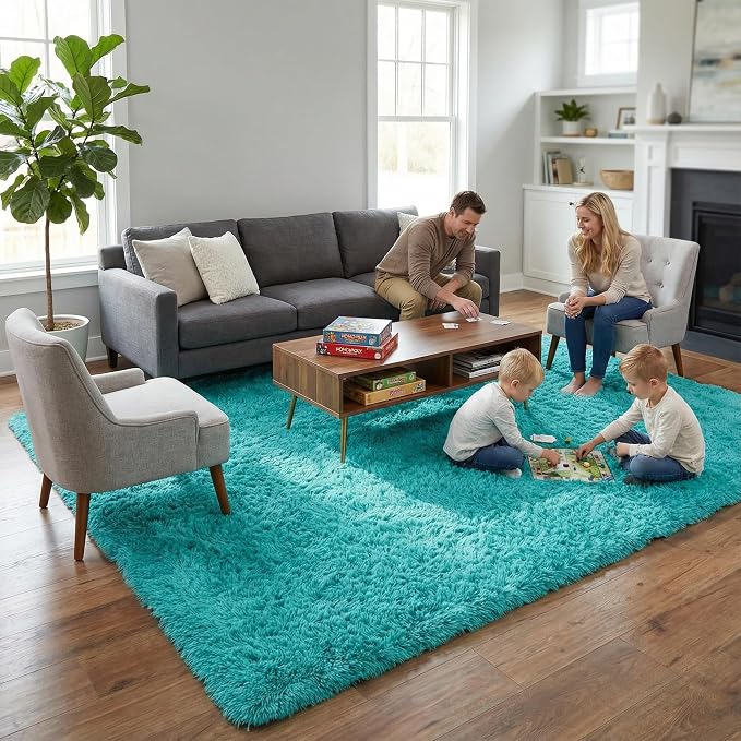 Merelax Soft Modern Indoor Large Shaggy Rug - Image 4