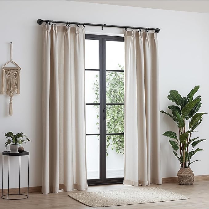 Zeerobee Curtain Rods for Windows 72 to 144, 1 Inch Industrial Wrap Around - Image 2