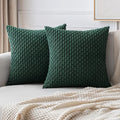 MIULEE Army Green Throw Pillow Covers Soft Corduroy Decorative Eruo Sham Set of by MIULEE