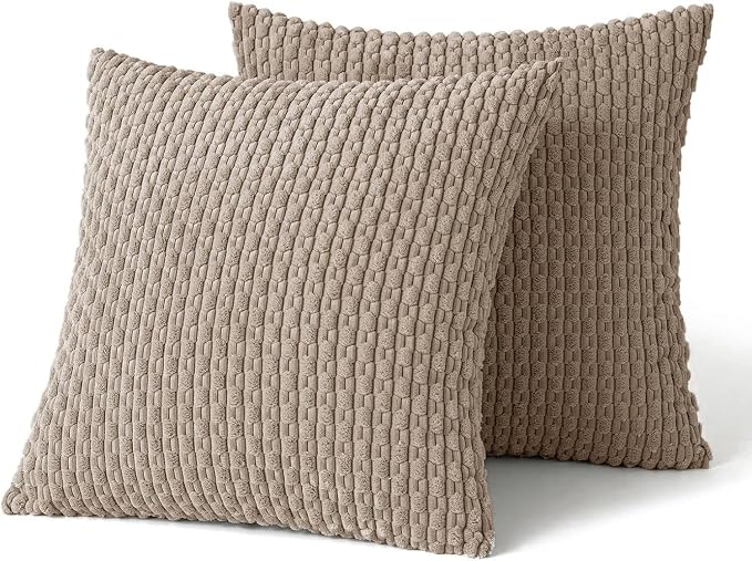 MIULEE Pack of 2 Decorative Throw Pillow Covers 16x16 Inch Soft Boho Striped - Image 6