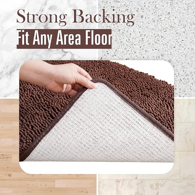 LOCHAS Luxury Bathroom Rug Shaggy Bath Mat 24 x 70 Inch, Washable Non Slip Bath - Image 5
