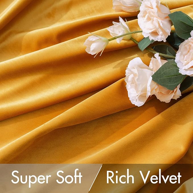 MIULEE Velvet Curtains 2 Panels Luxury Blackout Curtains - Image 4