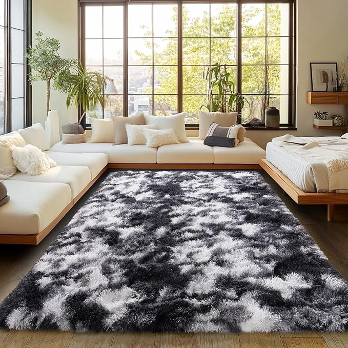 Plush Rugs for Living Room Shaggy Soft Area Rug High Pile Fuzzy Rug Non-Slip by Isdook