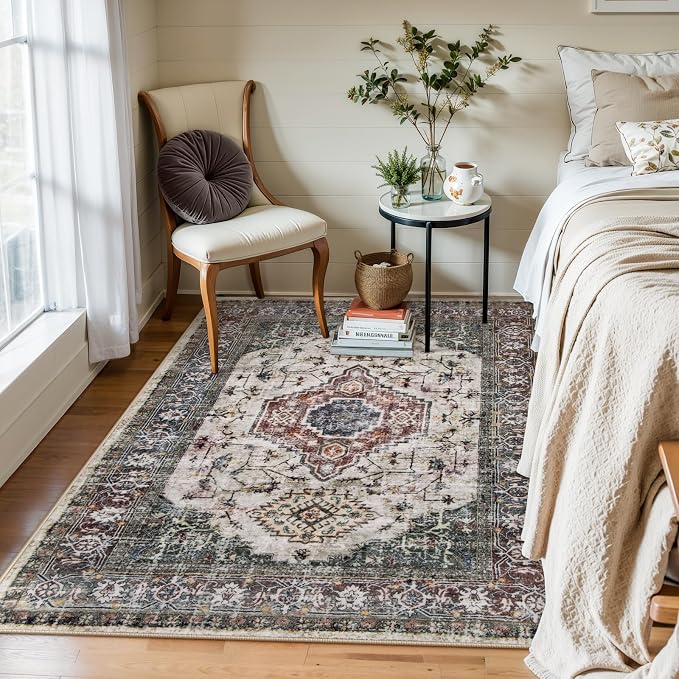 Lahome Oriental Washable Rug, 3x5 Rugs - Image 5