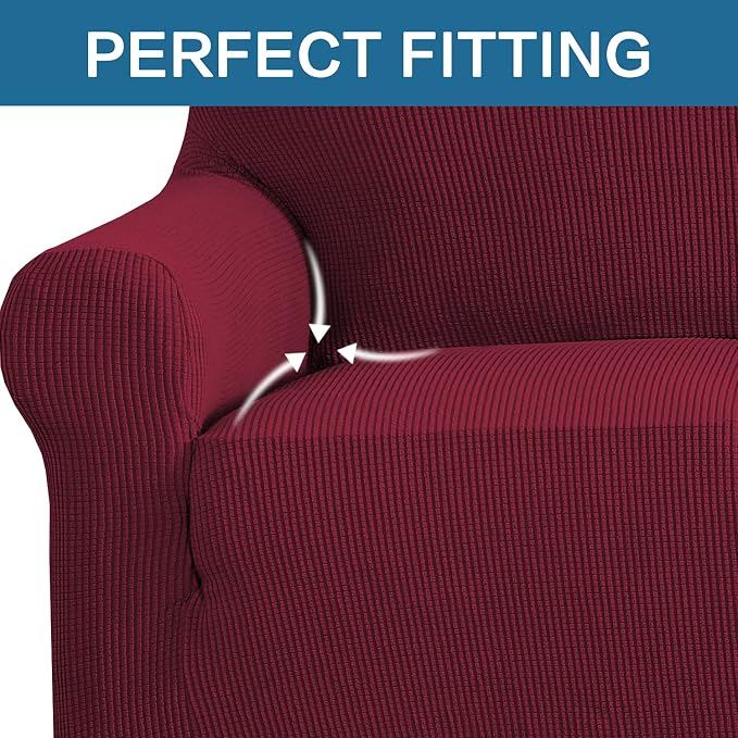 H.VERSAILTEX Stretch Couch Cover Loveseat Covers - Image 5