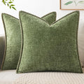 MIULEE Pack of 2 Couch Throw Pillow Covers 18x18 Inch Sage Green Farmhouse by MIULEE
