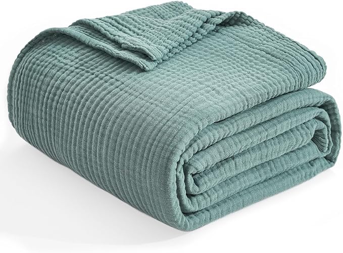 EMME Cotton Muslin King Blanket Big Oversized Bed Layering Bedspread Coverlet - Image 6