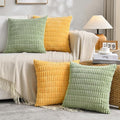 Fancy Homi Set of 4 Spring Boho Decorative Throw Pillow Covers 20x20 Inch by Fancy+Homi