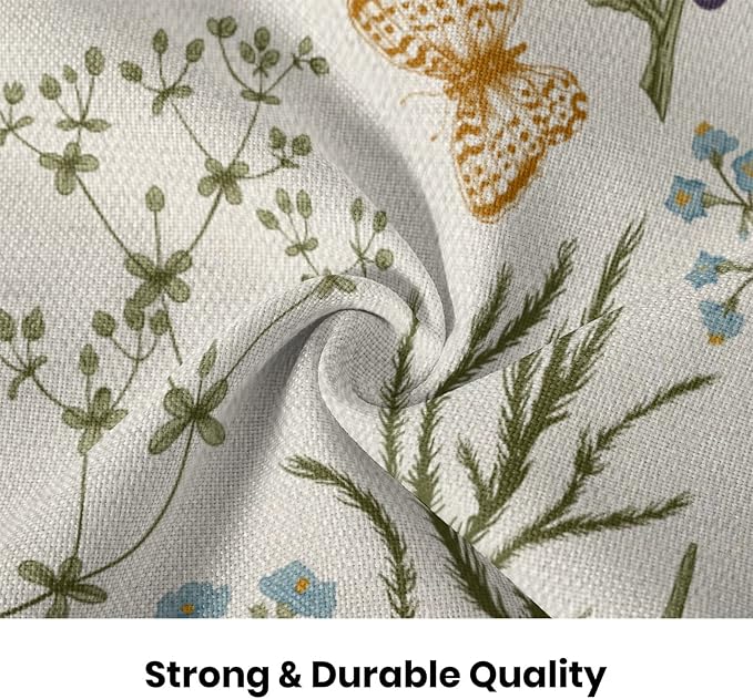 AEIOAE Spring Pillow Covers 20x20 Inch Set of 2, Sage Green Wild Flower Plant - Image 7
