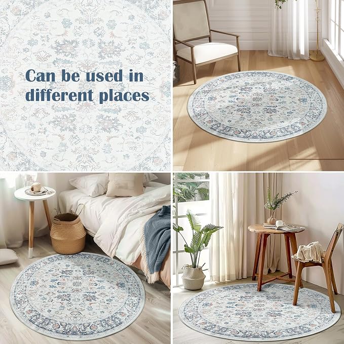 jinchan Round Rug 8ft Area Rug - Image 6