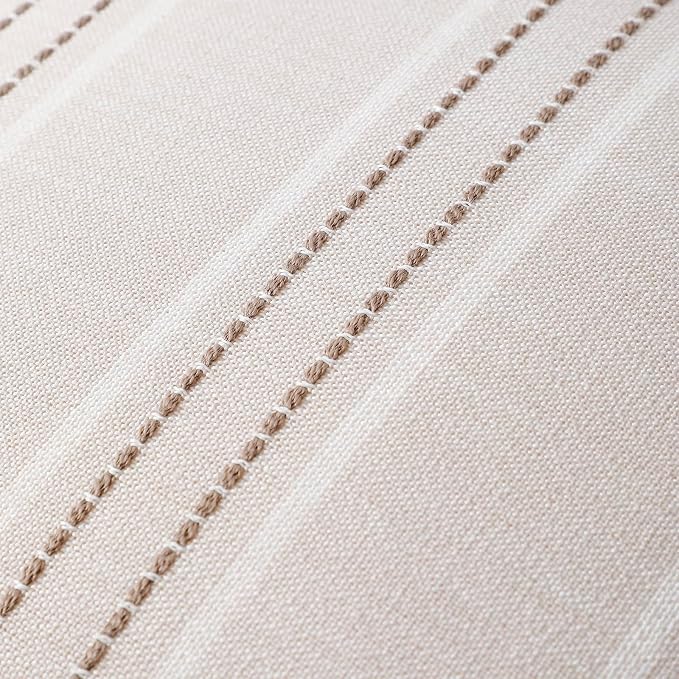 Hckot Throw Pillow Covers 20x20 Set of 2 Taupe Pillow Covers Farmhouse - Image 3