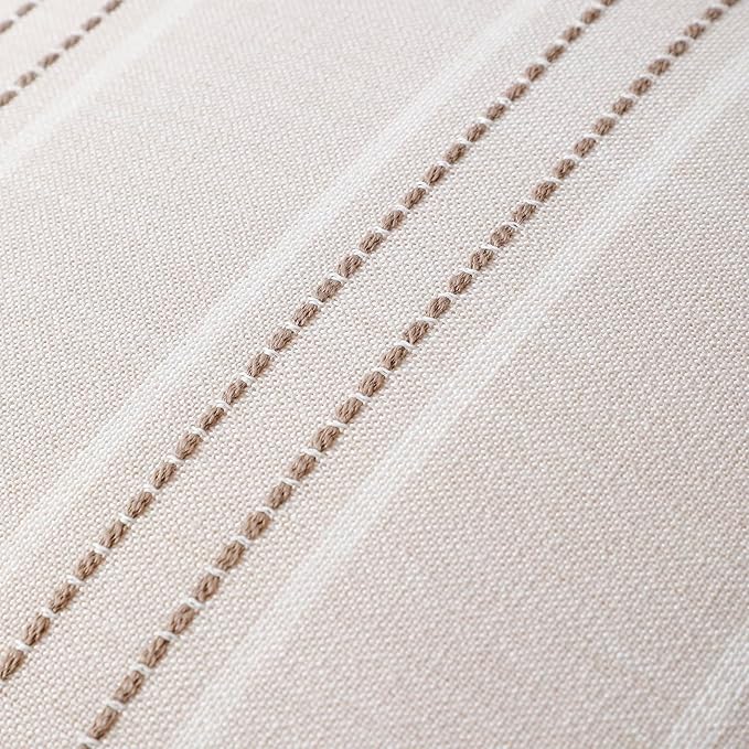 Hckot Throw Pillow Covers 22x22 Set of 2 Taupe Pillow Covers Farmhouse - Image 3