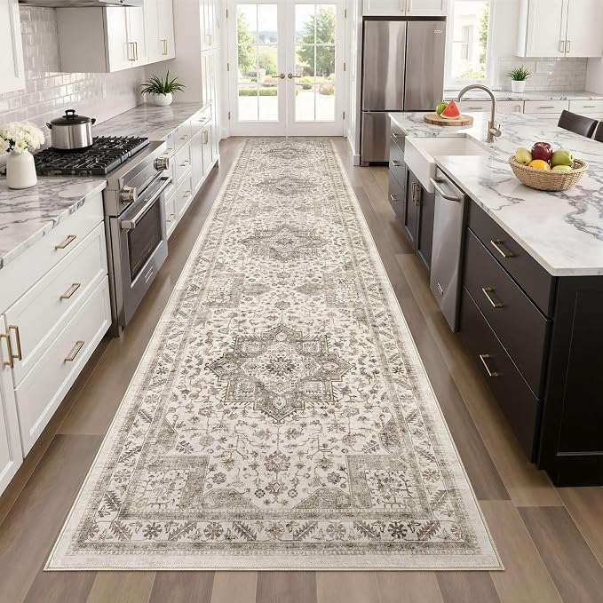 Vintage Hallway Runner Rug 3x12: Large Soft Washable Entryway - Image 7