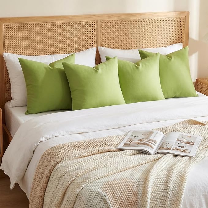 Thmyo 4-Pack 100% Cotton Comfortable Solid Decorative Throw Pillow Case - Image 4