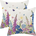 AEIOAE Spring Pillow Covers 18x18 Inch Set of 2, Seasonal Floral Plant Outdoor by AEIOAE