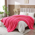 NEWCOSPLAY Super Soft Queen Blanket Dark Rose Red Premium Silky Flannel Fleece by NEWCOSPLAY