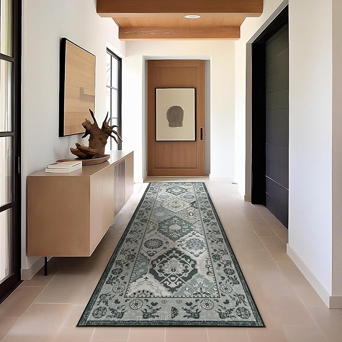 Phantoscope Washable Runner Rug 2'x10' Non-Slip, Vintage Boho Hallway Rugs - Image 8