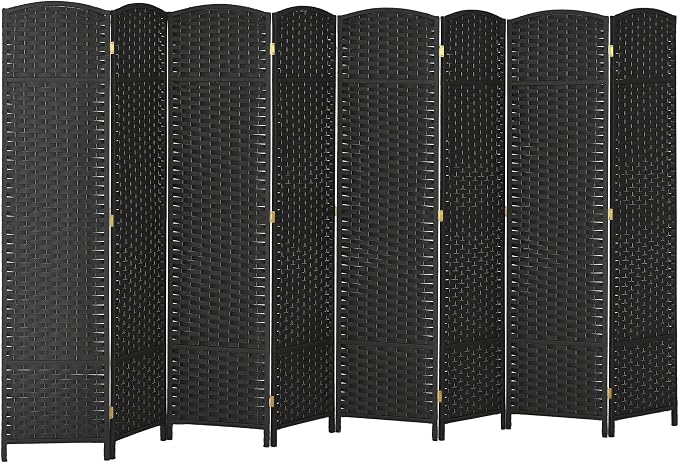 HOMCOM Room Divider, 8 Panel Folding Privacy Screen, 5.6' Tall Freestanding by HOMCOM
