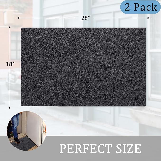 AAZZKANG Door Mat 2 Pack Non Slip Indoor Outdoor Doormat Utility Multi-Purpose - Image 3