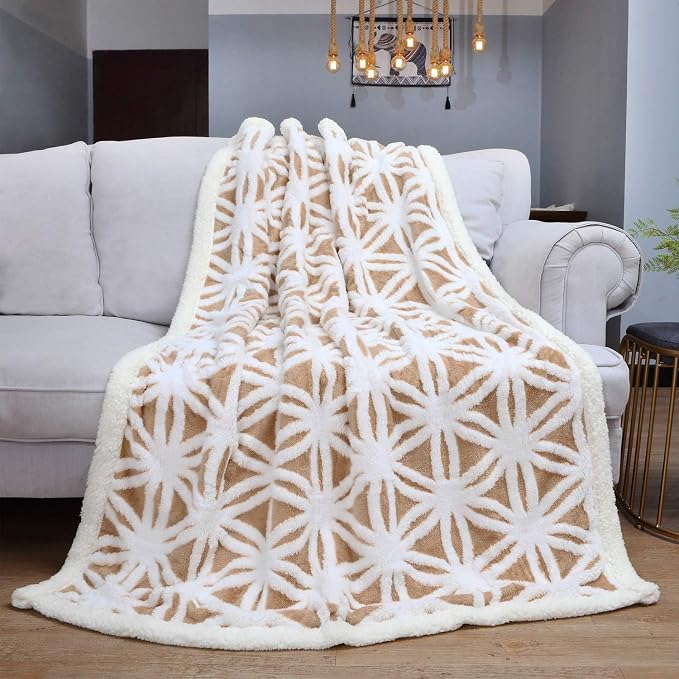 LOMAO Sherpa Fleece Blanket for Mom Cozy Soft Throw Blanket for Women Men - Image 5