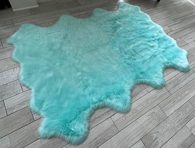 Free Shape Luxury Soft Fluffy Shag Area Rug Octo 8 Pelts 6'x8', 180x240 cm by LAMBZYRUGS