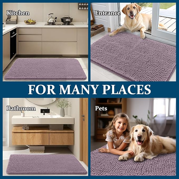 OLANLY Dog Door Mat for Muddy Paws 40x24, Absorbs Moisture and Dirt, Absorbent - Image 8