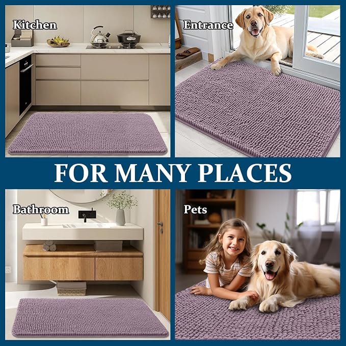 OLANLY Dog Door Mat for Muddy Paws 30x17, Absorbs Moisture and Dirt, Absorbent - Image 8