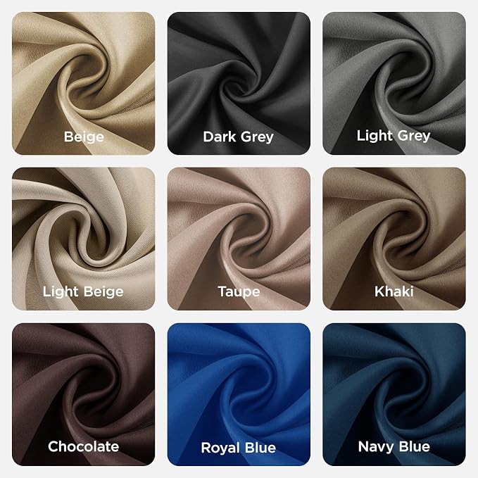 Joydeco Beige Curtains 95 Inches Long 2 Panels Set, Thermal Insulated Long - Image 9