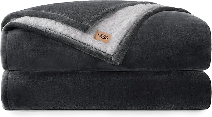 UGG Nita Full/Queen Blanket, Cozy Soft Queen Bedding, Plush Fleece Blanket by UGG