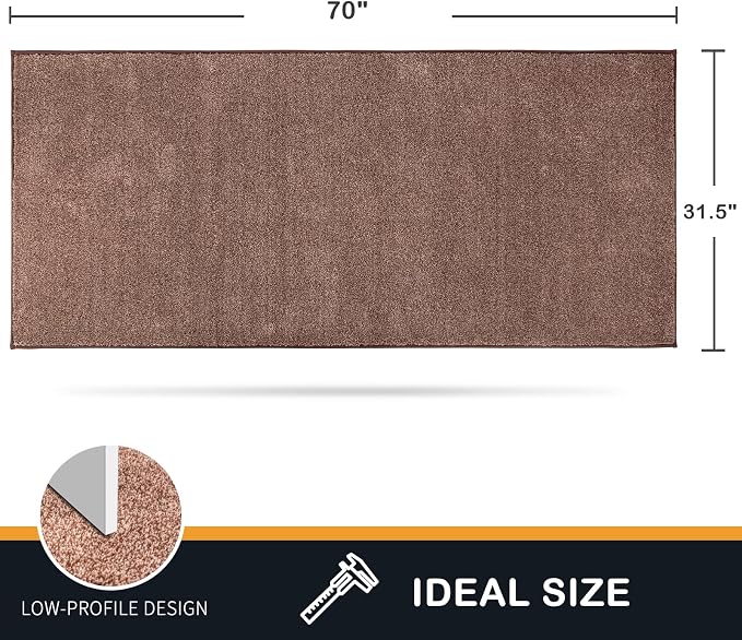 PURRUGS Dirt Trapping Door Mat 31.5" x 70", Non-Slip Machine Washable Entryway - Image 2