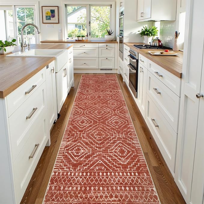 Wonnitar Moroccan Runner Rug, Washable 2'6"x10' Long Runner Rug by Wonnitar