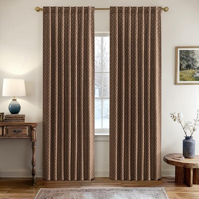 MIULEE Decorative Back Tab Linen Curtains - Image 2