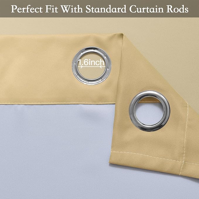SimpleHome Ombre Room Darkening Curtains 63 inches Length - Image 3