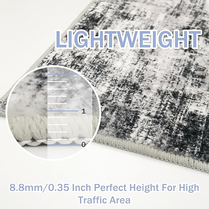 IOHOUZE Abstract Runner Rug 2x5 Ft Washable Runners - Image 5