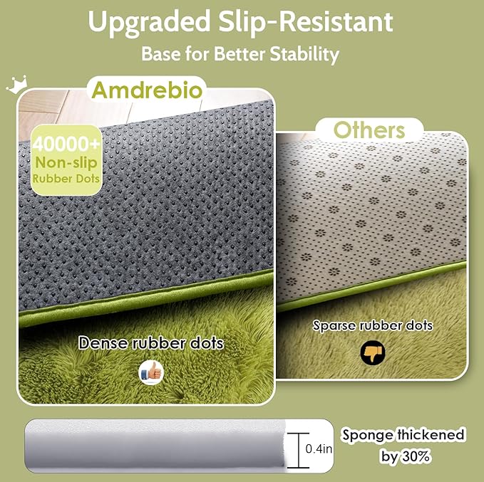 Amdrebio Grass Green Area Rugs 8x10 - Image 5