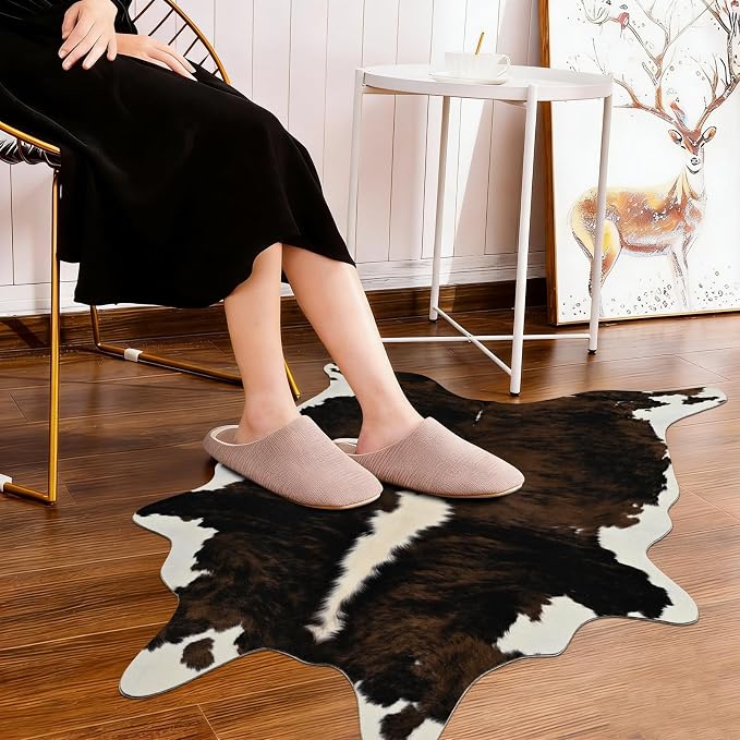 BENRON Premium Cowhide Rug, Faux Cow Hide Rugs - Image 4