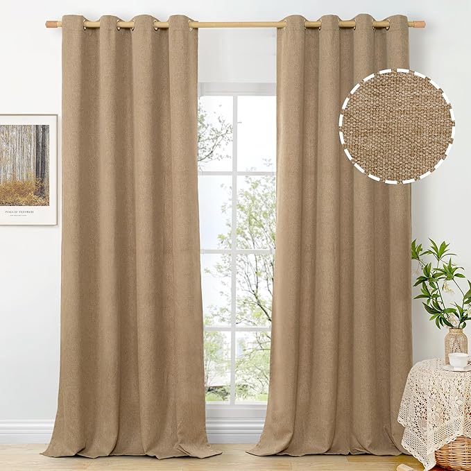 BGment Extra Long Linen Curtains by BGment