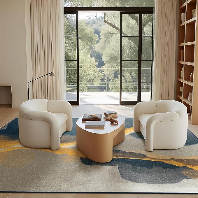 Phantoscope Washable Area Rug 5'x7' Non-Slip, Vintage Modern Boho Rugs - Image 8