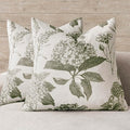 Foindtower Set of 2 Linen Floral Throw Pillow Covers Neutral Vintage Print by Foindtower
